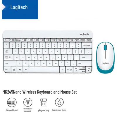 Logitech MK245 Nano Kabellose Tastatur- und Maus-Kombination