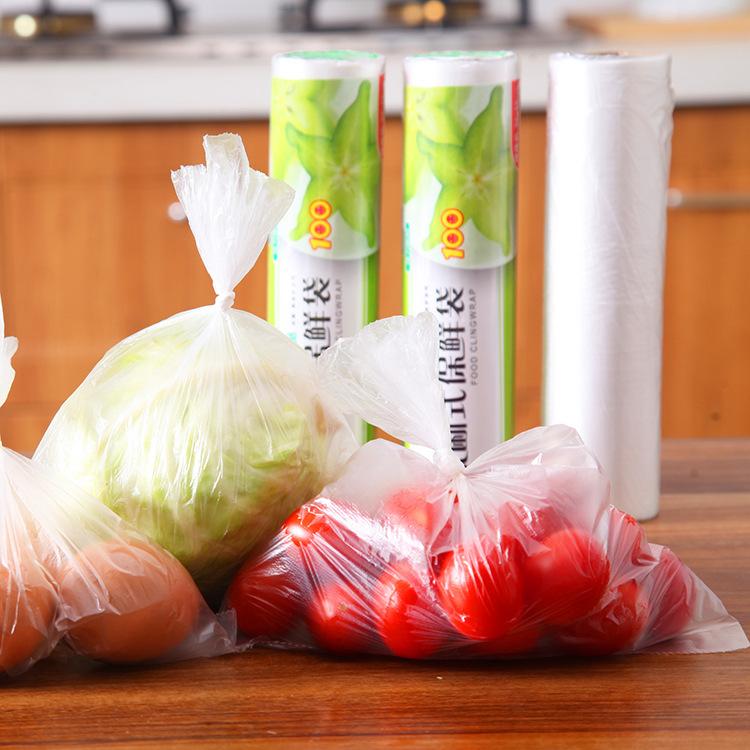 Good mother-in-law and daughter-in-law disposable point-off food preservation bag, refrigerator fruit preservation bag with roll bag