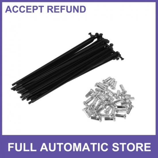 

36 Set 12G Bicycle Spokes 131mm Bike Wheel Spokes 45 Steel Black