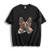 Peeking German Shepherd T-Shirt - Curious Dog Design Unisex Tee