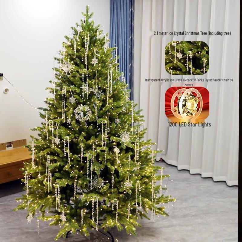 2025 Large Luminous Christmas Tree with Ornaments for Indoor Decoration