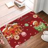 Christmas Gingerbread Man Print Doormat Non-Slip Rugs Carpet Indoor Outdoor Floor Mat Living Room Bedroom Bath Kitchen Rug