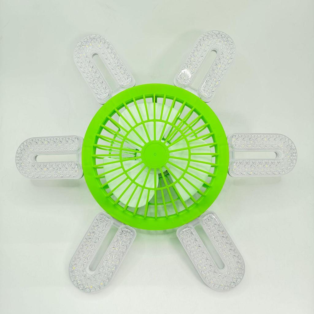 Crystal Style Dimmable LED Fan Light with Remote Control, E27 Screw Base for Home, Bedroom, and Dormitory.