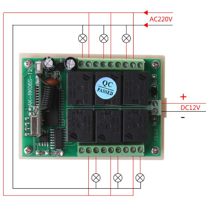 Radio Frequency  Wireless Learning Code Remote Controller Wifi for  Home Light RF Receiver 12V 433Mhz Transmi