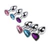 Metal 1.8 Heart-Shaped Silver Butt Plug 1.8 Round Back Court Mini Version Adult Supplies Anal Bolt