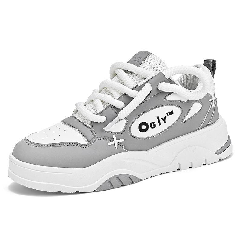 

Low-top board shoes men s autumn and winter students thick-soled breathable casual skateboard shoes new heightening wear-resistant sports shoes men s 44