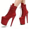 Scarpe Sexy da Donna 20cm Scarpe da Pole Dance Décolleté Scarpe Piattaforma con Tacco Alto Scarpe Stivali da Modella