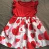 European & American Style Girls' Short Sleeve Heart Print Knitted Dress