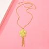 Vintage The Songkran Festival Accessory Metal Hollow Out Flower Necklace  Women