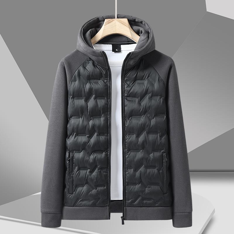 

2025 winter new men s cotton-padded clothes cotton-padded warm jacket jacket gray black XL сірий колір