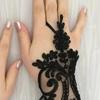 Spitzenblumen-Häkel-Fingerlose Handschuhe Elegante Sonnenhandschuhe Damen Netz Tanz Hochzeits-Fäustlinge Handdekoration