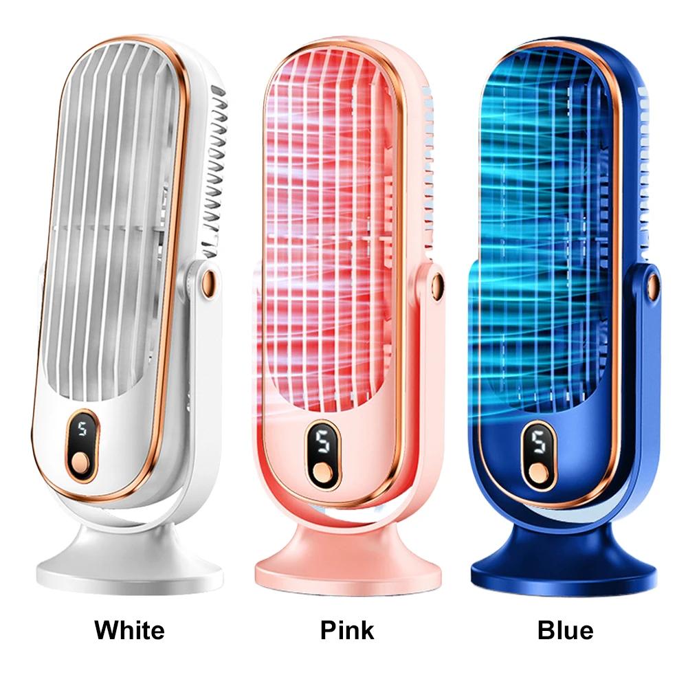 Rechargeable Desk Fan,Portable Bladeless Fan Small Personal Cooling Fan Quiet Table Fan for Home, Office, Bedroom