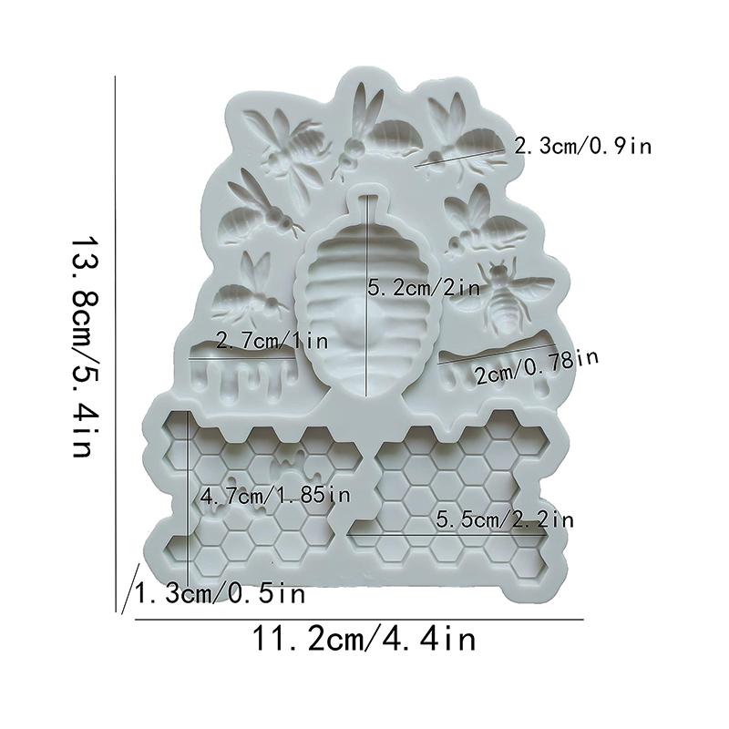 

Силиконовая форма Honeybee Honeycomb 3D Beehive Bee Fondant для украшения торта, шоколадные инструменты, кухонные принадлежности для детского душа, дня рождения