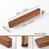 Maniglia per armadio minimalista giapponese in legno massello con impugnatura in noce