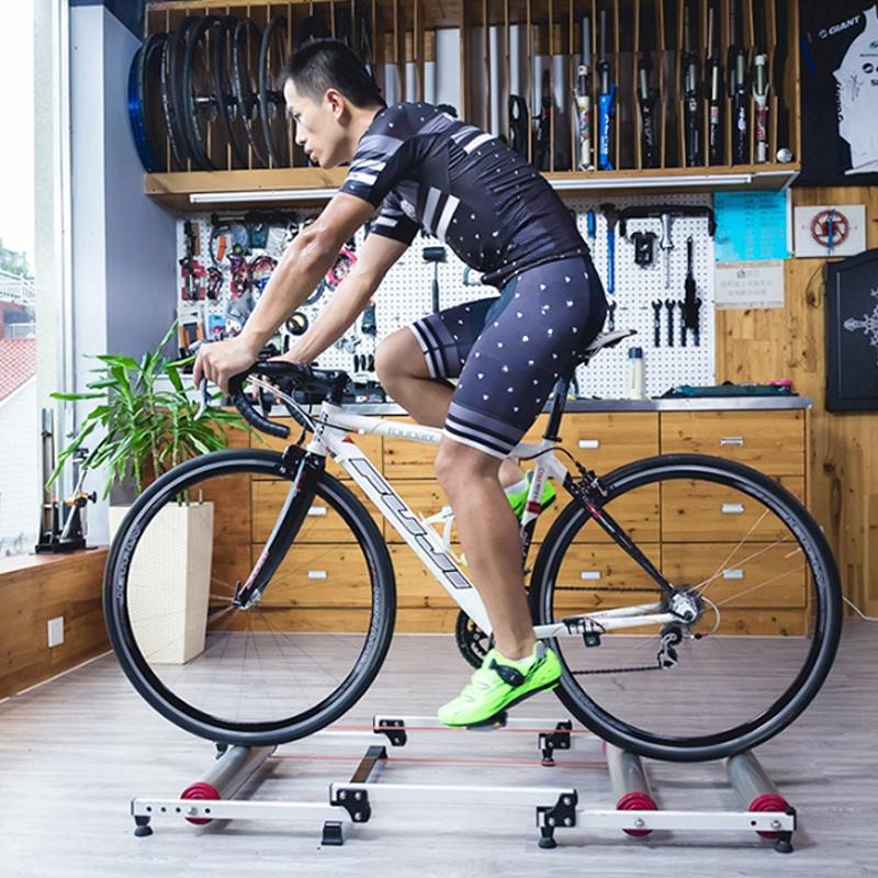 51 * 19.7 in Aluminum Alloy For MTB Road Bike Bike Roller Trainer Stand Bicycle Indoor Exercise Bike Training Silent Folding Trainer