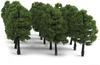 30 Trees for model N railway and architectural Dark green 3.5cm, pieces. railways, forests, gauge, dioramas, structures, models. color.