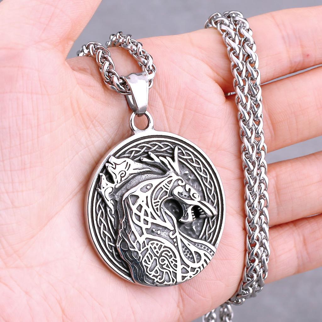 Colar Animal Corvo Dragão Viking Nórdico Vários Masculinos Pingente Amuleto de Odin Aço Inoxidável Moda Joias Vintage