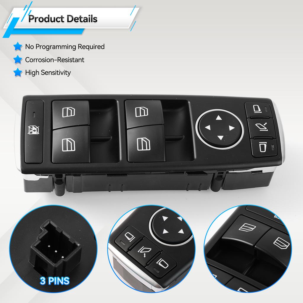2128208310 For Mercedes Benz W204 W212 C E Class C180 C200 C220 C230 300 GLK Master Power Window door Control Switch A2128208310