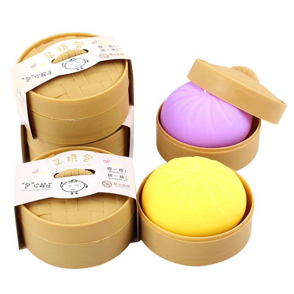 Hot Simulation Steamed Bun Green Apple Squishy Stress Relief Vent Toy Moldable Stress Ball Perfect Relaxing Gift For Friends