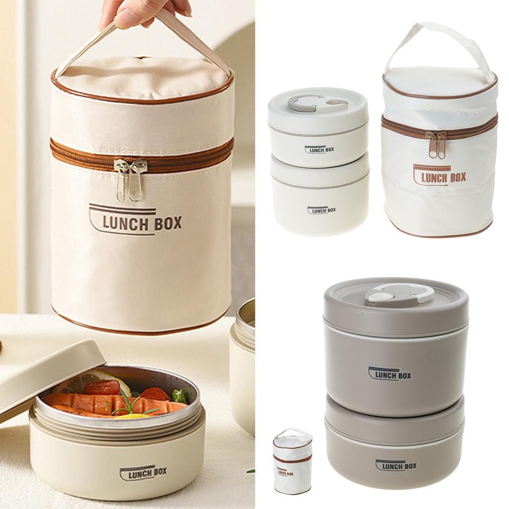 Leakproof Hot Food Bento Lunch Box Leakproof Stainless Steel Bento Lunch Set Insulated Container with Bag for Adult