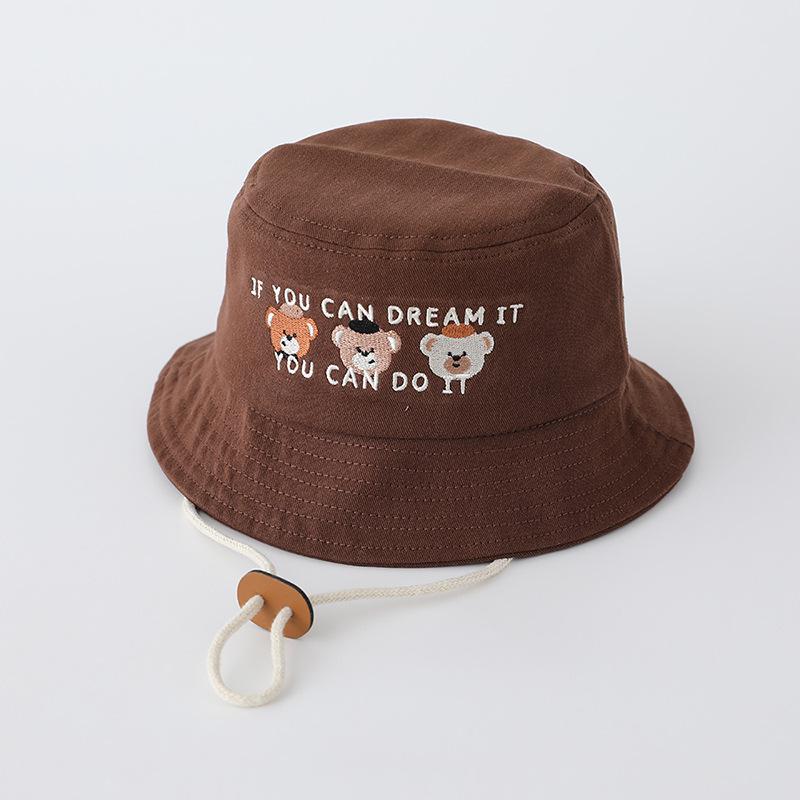 Kids' Cartoon Cute Bucket Hat - Spring/Autumn Sun Protection for Boys & Girls, Korean Style