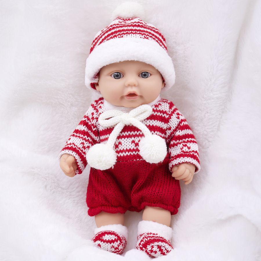 25CM Washable Lifelike Soft Hand-painted Simulation Baby Reborn Doll Children Accompany Play Doll