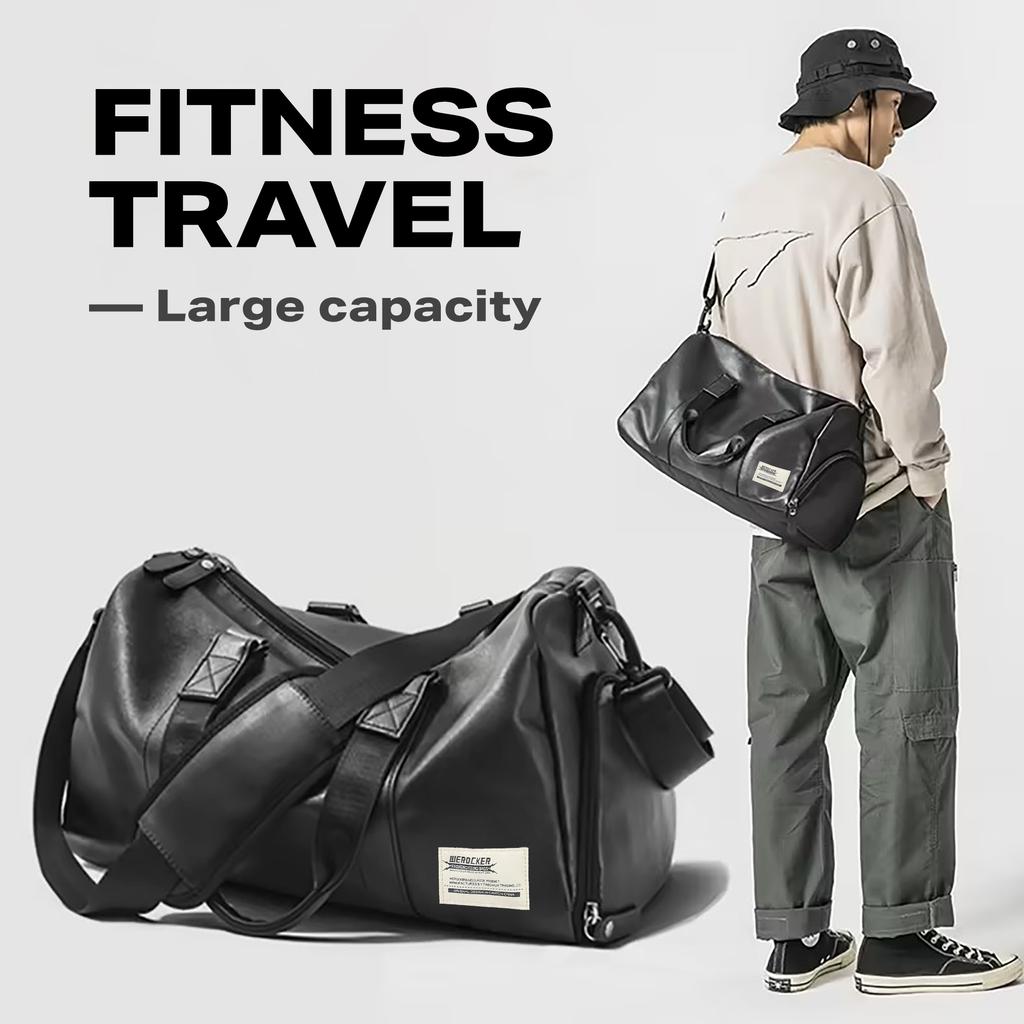 Airplane Travel Bag Shoulder Bag Men's Travel Leisure Bag Waterproof Function and Shoe with Compartment for Man's Fitness Bag