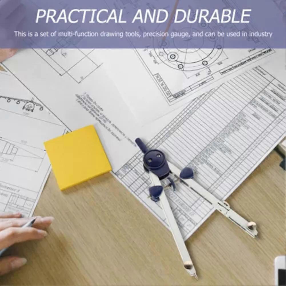Premium Geometry Compass Set with Protractor - Precision Drawing Tools for Students, Engineers, and Artists