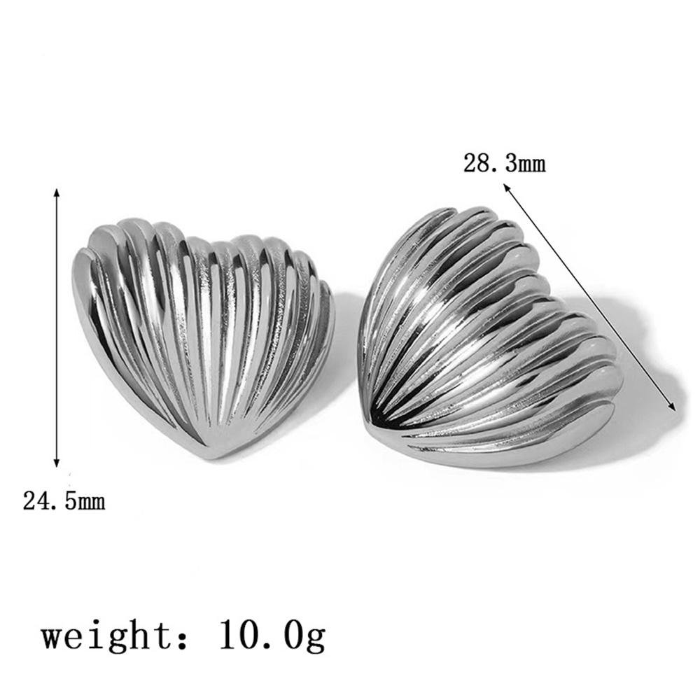 

Gold Color Stainless Steel Shell Stud Earring Simple Titanium Steel Earrings For Women Trendy Party Jewelry Accessories Gift