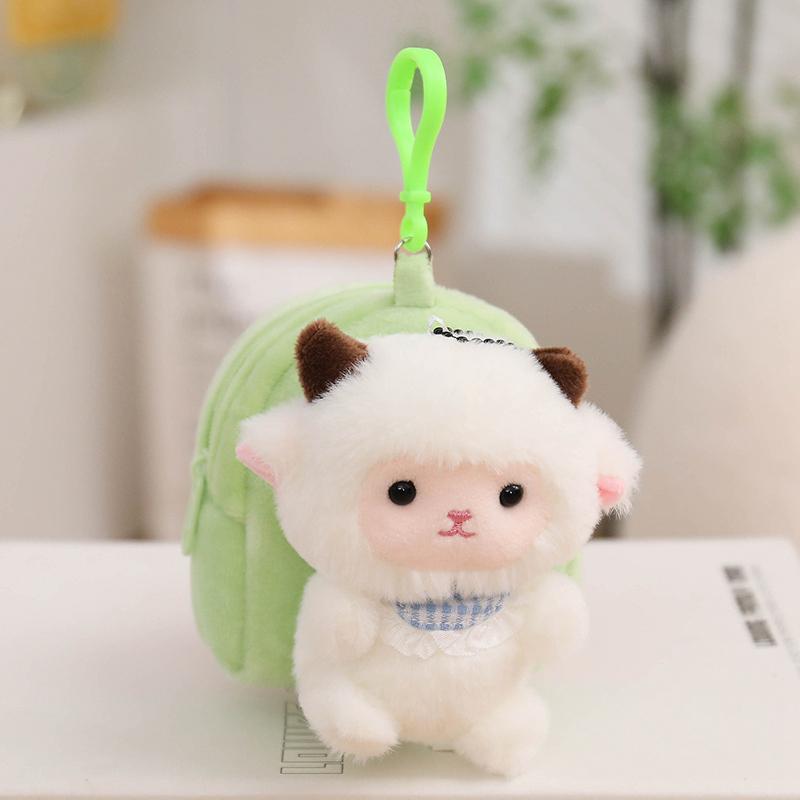 79Cm Kawaii Animal Plush Coin Purse Detachable Clip Cat Dog Bear Bunny Fox Sheep Stuffed Keychain Kids Birthday Gift Boys Girls