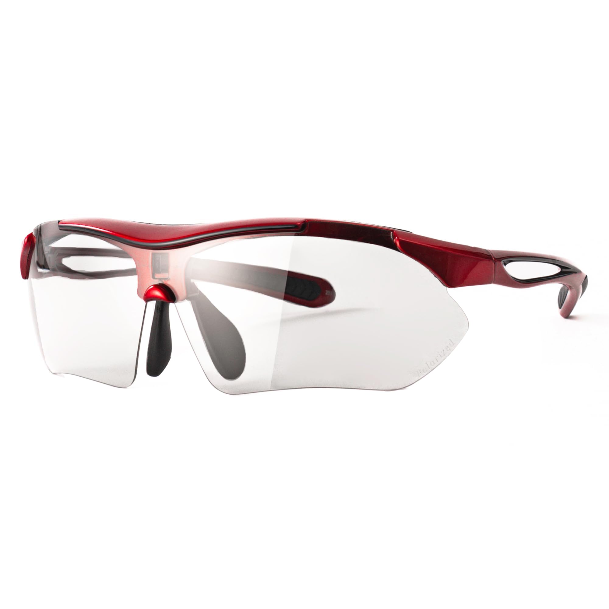 

Photochromic Sports Sunglasses with UV A-Fit Men s Protection, Red/Black, AF-7001T-C5