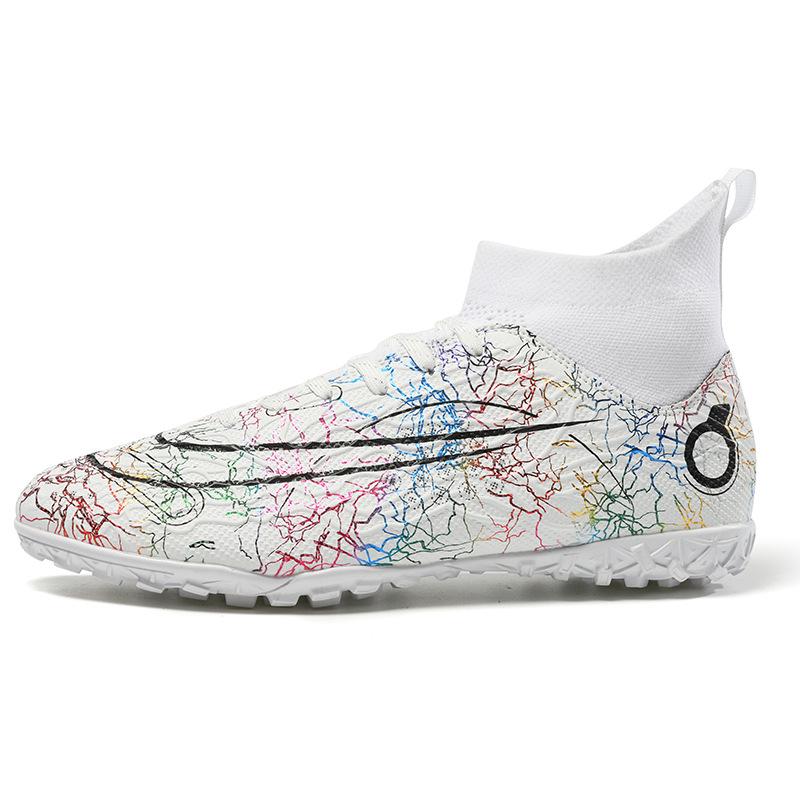 Unisex High-Top Studded Football Cleats for Adults and Kids - Professional Sports Training Shoes