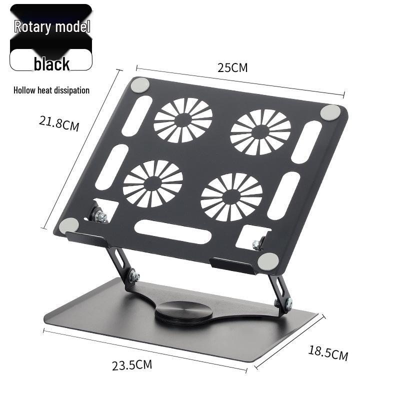 Foldable Adjustable Laptop Stand with Four Cooling Fans & Rotating Tablet Holder