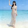 Beautiful Swimsuit Female Sexy Pure Desire 1011 New High-end Bikini Three-piece Long Dress Seaside Vacation Swimsuit