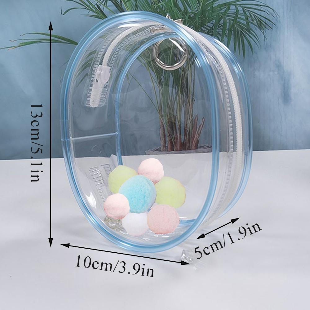 10CM Jewelry Organizer Transparent Storage Box Pouch Mystery Box Plastic Box Cute Doll Bag Organization Keychain Dustproof Case