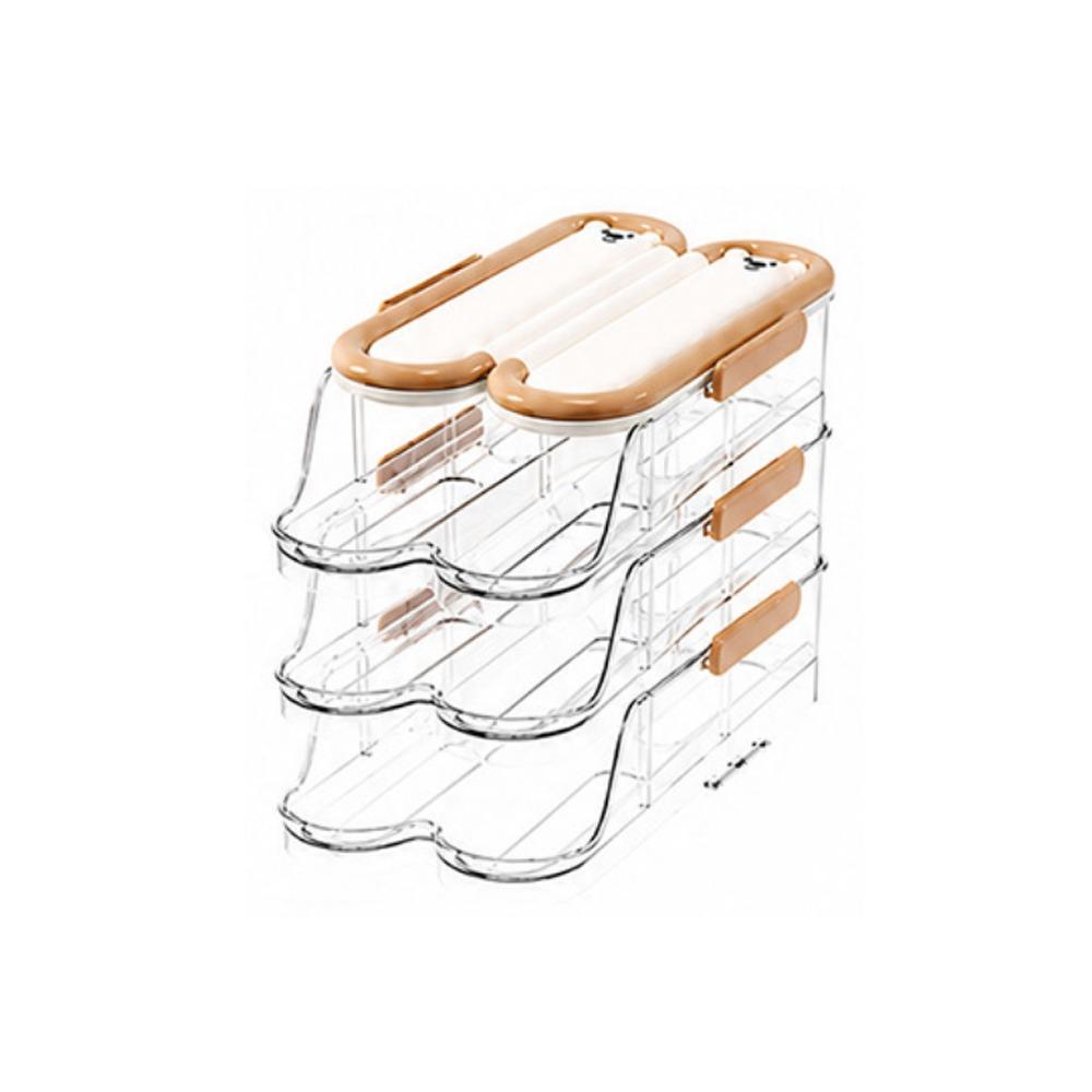 Transparent Automatic Rolling Egg Container Food Grade Refrigerator Egg Rack for Kitchen