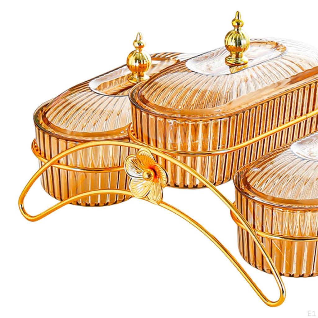 Dried Fruit Dish Appetizer Food Serving Tray with Lid Storage Container Snack Dishes for