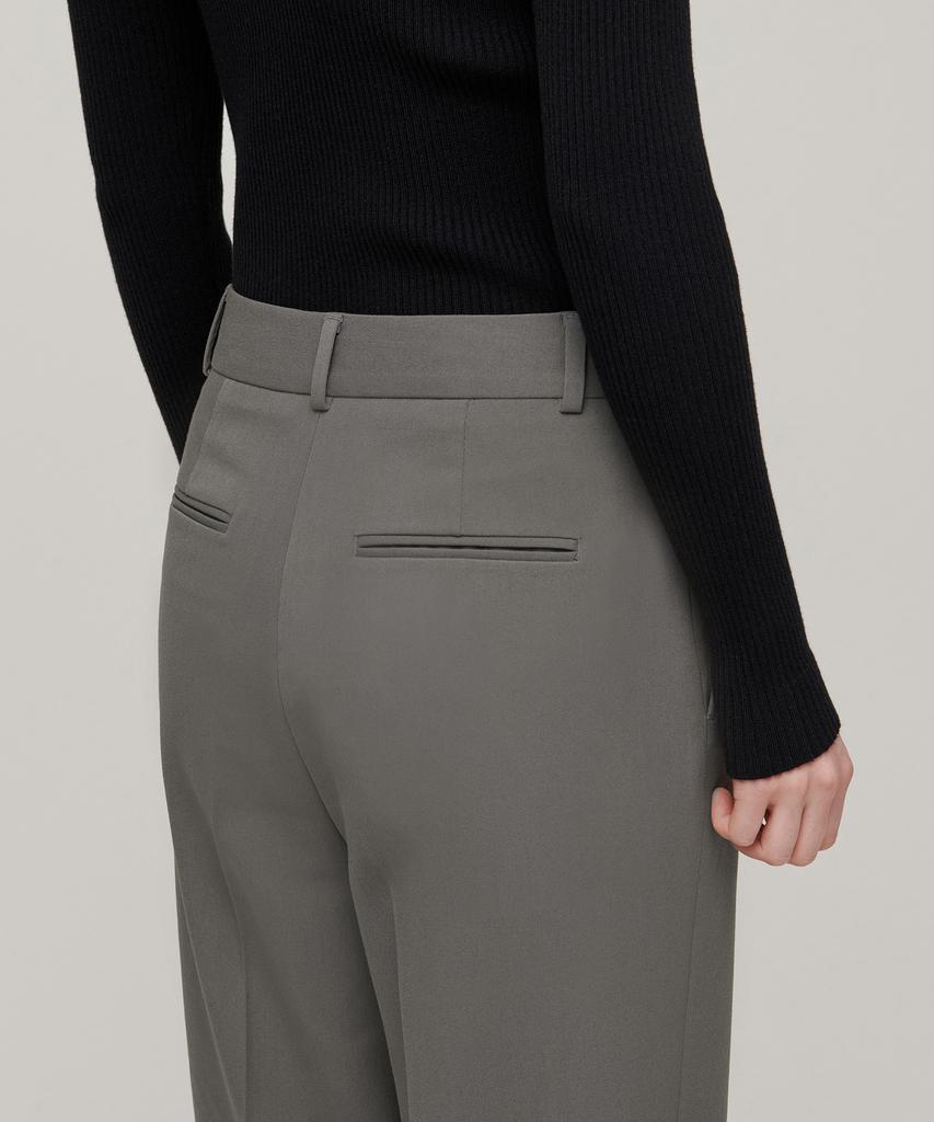MUSINSA STANDARD WOMAN Women'S Waistbandless Tapered Crop Slacks [Warm Gray]