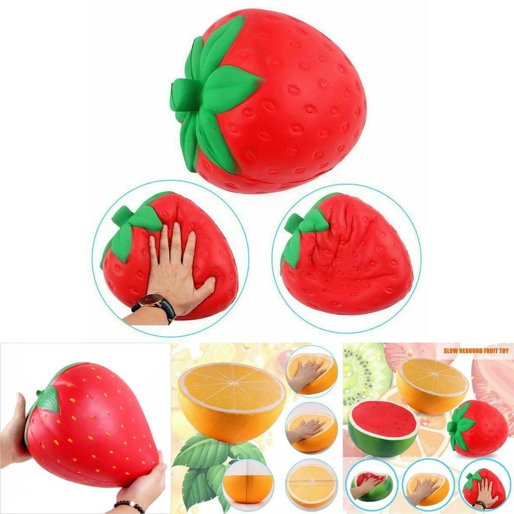 Jumbo Super Gigante Macio Squishy Melancia Laranja Morango Pêssego Slow Rising Brinquedo de Apertar