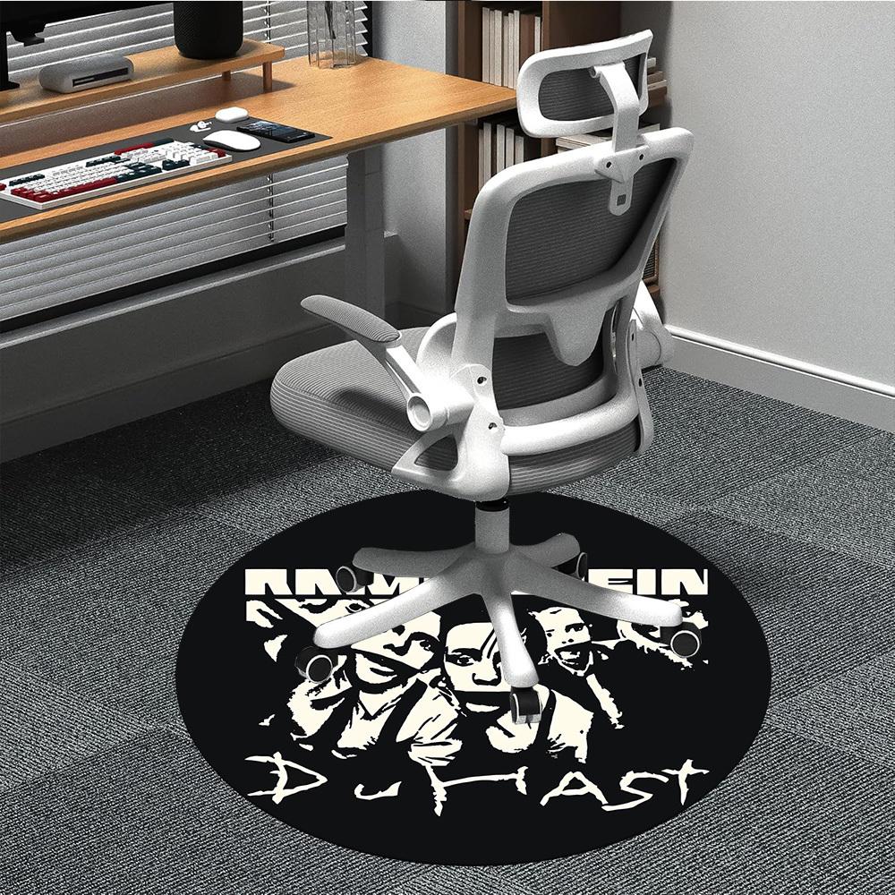 

1pc Rammstein, Du Hast Office Round Area Rug, Under Office Chairs Bedroom Living Room Home Decor, Available in Various Sizes 80cm by 80cm