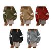 Crewneck Sweatshirt för Kvinnor Oversized Långärmad Pullovertoppar Plus Size Höst Vår Vardagskläder