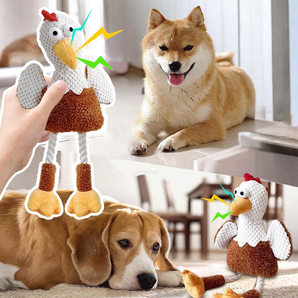 The Plush Cartoon Embroidery On The Pet Dog's Toy Is And Resistant To Damage From Chewing