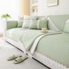 Lacework Sofa Covers Living Room Anti-slip Couch Furniture Protection Cover Universal Ice Silk Peony Sofa Slipcover