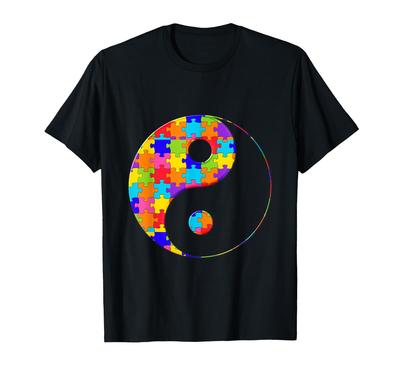 Yin Yang Taoism Yinyang Jigsaw Puzzle Autism Puzzle T-Shirt