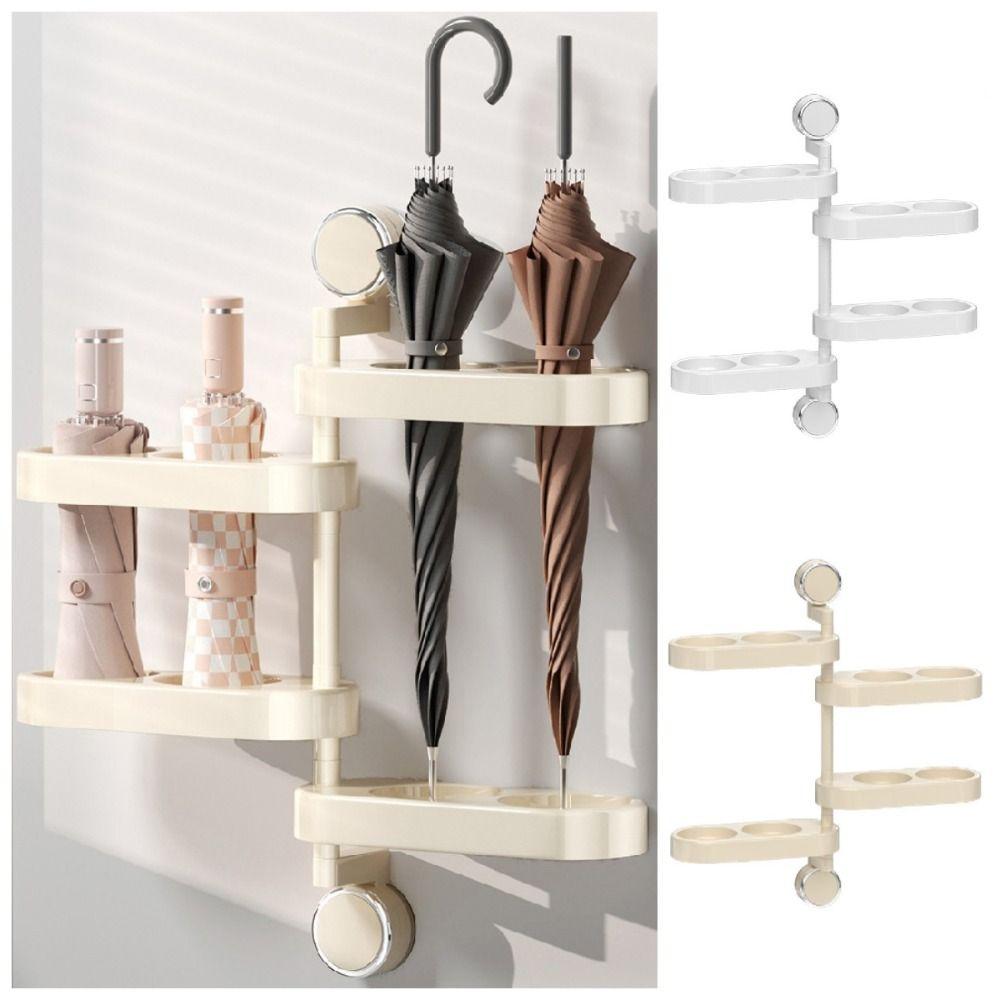 Creative Umbrella Storage Rack Suction Cup Umbrella Organizer Shelf  Door
