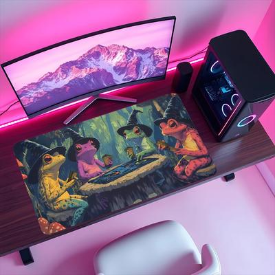 Anime Magic Gathering Frog Wizard Mouse Pad Large Nonslip Lockedge Desktop Computer Desk Mat Keyboard MousePad Office Student