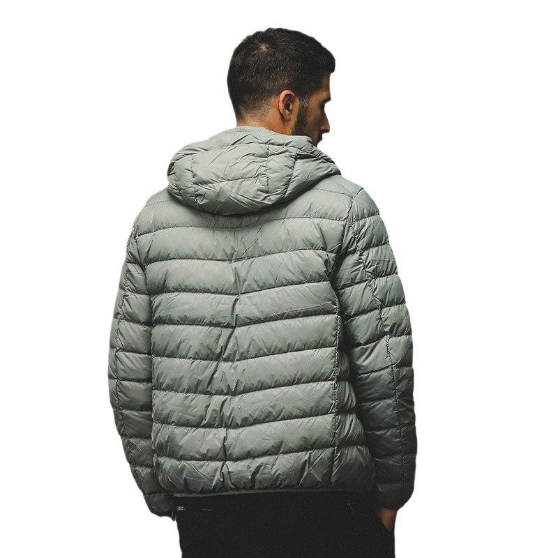 Men's Lightweight Down Jacket - Portable, Anti-static, Winter Hooded for Hiking, Travel, and Mountaineering