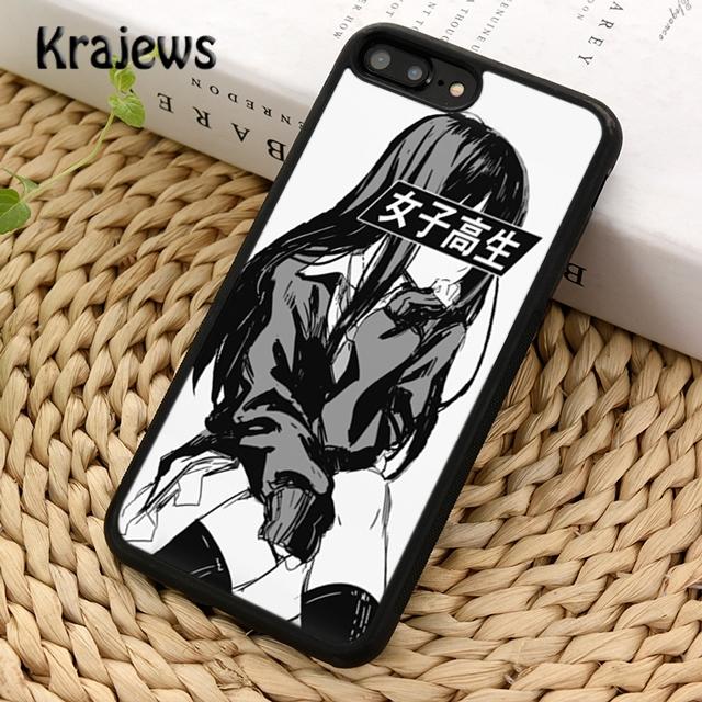 Krajews SAD JAPANESE ANIME AESTHETIC Phone Case Cover For iPhone 17 Air 16 15 14 Plus 11 12 13 Pro Max Plus Coque Fundas