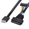 chenyang PCIe to Cable with SATA Power for NVME SSD Motherboard Internal 4.0 SFF-8611 SFF-8639 U.2 SFF-8639 Expansion, 1.64ft/0.5M