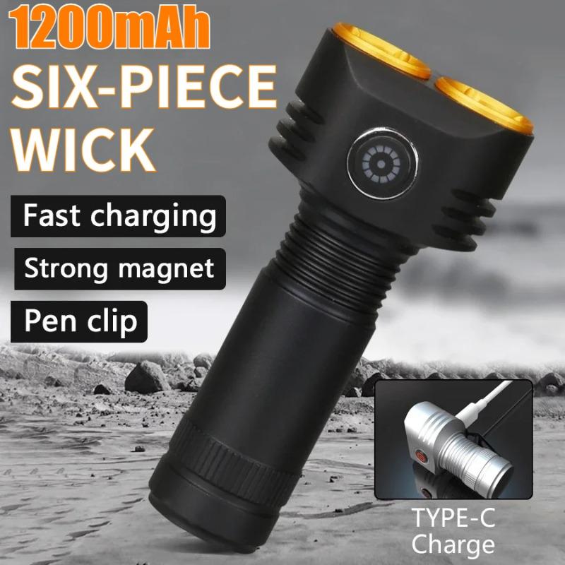 Mini svítilna TYPE-C dobíjecí přenosná vestavěná baterie malá svítilna se 4 režimy svícení kempingové nouzové svítilny